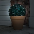 Nature Spring Solar Powered LED Artificial Topiary Ball, Decorative Pre-lit Faux Boxwood with Rechargeable Battery 618402RYK